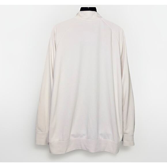 Nike Oregon Ducks Mens XXL White 1/4 Zip Mock Neck Pocket Reverse Weave Logo - Picture 2 of 9